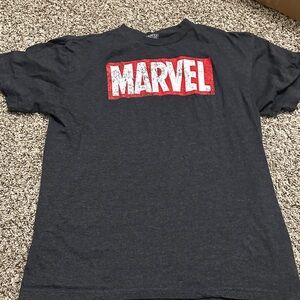 Marvel Charcoal Tee with Red and White Logo